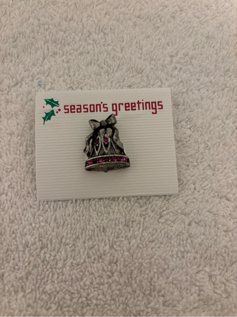 New vintage pewter Christmas pin